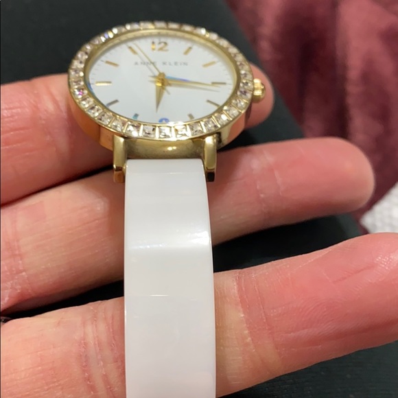 Anne Klein ceramic Swarovski crystal watch main image 9